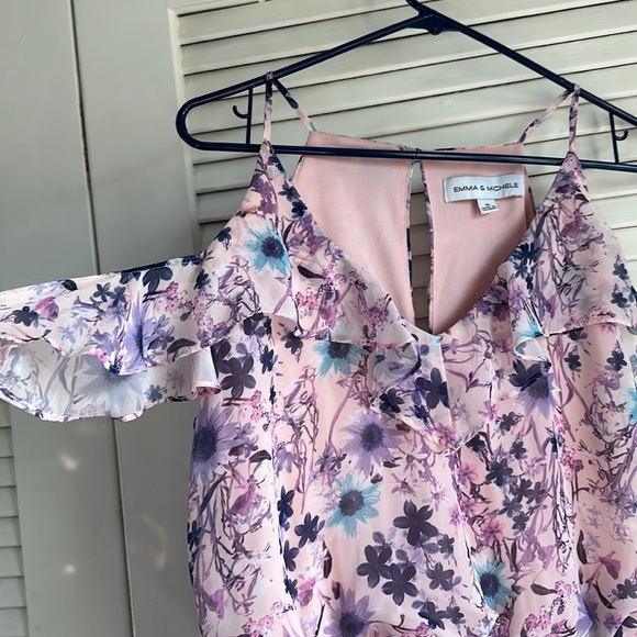 Pink and blue floral maxi dress - Picture 3 of 6